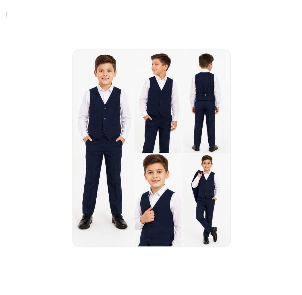Vestă scolara unforma, eleganta, pentru copii, bleumarin, marimea 5 ani - 13 ani
