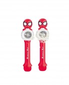 Bagheta de facut baloane de sapun cu 10 orificii, model Spiderman, rosu, 30 cm