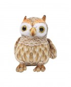 Bufnita de plus, galben/maro, 22 cm