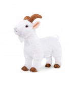 Capra de plus, realista, MASHASHOP, alb, 27 cm