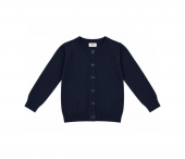 Cardigan elegant pentru fete, scoala, cu nasturi, bleumarin, marimea 6 ani - 13 ani