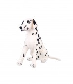 Catel de plus realist, Dalmatian, negru/alb, 45 cm