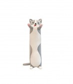 Catel de plus, tip perna, gri/alb, 100 cm