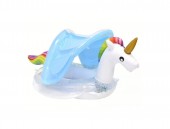 Colac gonflabil, model Unicorn, protectie solara, 85 cm