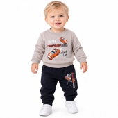 Compleu trening copii, model Racer cu mașinuțe, bluza si pantaloni, multicolor, 12 luni - 5 ani