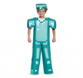 Costum pentru baieti, Model Minecraft cu masca, cu accesorii, multicolor, marimea 4 ani - 9 ani