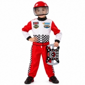 Costum pentru copii, Model Pilot de curse, multicolor, marimea 4 ani - 9 ani