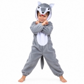 Costum pentru copii,lup , gri, 4 ani - 6 ani