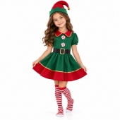 Costum pentru fetite, Spiridus, MASHASHOP, multicolor, 3 ani - 7 ani