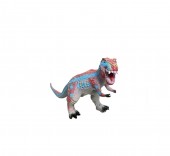Dinozaur T-Rex, realist, sunete, albastru/multicolor, 70 cm