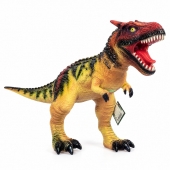 Dinozaur T-Rex, realist, sunete, galben/multicolor, 70 cm, 3 ani+