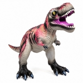 Dinozaur T-Rex, realist, sunete, gri/multicolor, 70 cm, 3 ani+