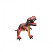 Dinozaur T-Rex, realist, sunete, rosu/multicolor, 70 cm