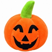 Dovleac decorativ Halloween, material pluș, decor petreceri tematice, 20 cm, portocaliu