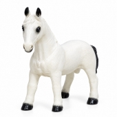 Figurina Cal, realist, alb, 25 cm, 3 ani+