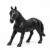 Figurina Cal, realist, negru, 25 cm, 3 ani+