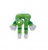  Figurina de plus, Brainrot Rainbow 67, verde, 24 cm