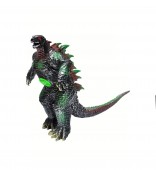 Figurina Godzilla, realist, sunete specifice de dinozaur, cu baterii din cauciuc moale, maro/verde, 56 cm