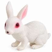 Figurina Iepure, realist, alb, 24 cm, 3 ani+