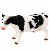 Figurina Vaca, realist, alb/negru, 30 cm, 3 ani+