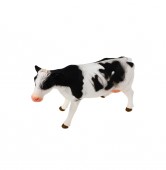 Figurina Vaca, realist, alb/negru, 30 cm