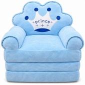 Fotoliu Extensibil din plus si 3 placi, Prince, bleu, 180 cm, 6 ani+