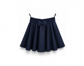 Fusta eleganta fete, pentru scoala, in clos, bleumarin, 122 cm - 158 cm, 6 ani - 13 ani