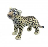 Ghepard de plus, ochii cristal, realist, sunete, multicolor, 20 cm