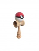 Joc de indemanare, Kendama, Grip, model Pokemon, rosu/ alb, 18 cm