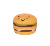 Jucarie antistres, Hamburger Squishy, design realist, textura moale, 7 cm