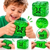 Jucarie antistres squishy, Nice Cube, Minecraft, verde, 5.5 cm