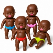 Jucarie antistres, Squishy Papusa Natasha, Ugly Doll, 1buc, negru, 12 cm