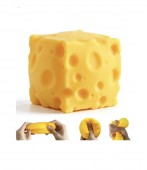Jucarie antistres, Sqweezy Super Cheese, design realist, textura moale, 10 cm