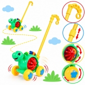 Jucarie de impins, Broasca, sunete, multicolor, 18 luni+