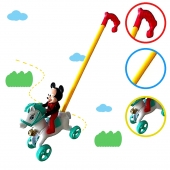  Jucarie de impins, Mickey pe calut, sunete, bleu, 18 luni+