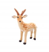 Jucarie de plus, Caprioara, MASHASHOP, maro/alb, 31 cm