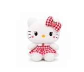 Jucarie de plus, Hello Kitty, MASHASHOP, rosu/multicolor, 50 cm