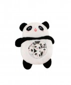 Jucarie de plus tip perna, Panda cu 6 pui, alb/multicolor, 45 cm