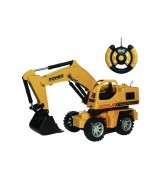 Jucarie interactiva, Excavator cu telecomanda, acumulator, multicolor, 23 cm