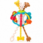  Jucarie Montessori bebe, multi - senzoriala din silicon, multicolor, 28 cm, 6 luni+