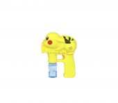 Jucarie Pistol de facut baloane de sapun, model Pokemon, galben, 18.5 cm