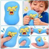 Jucarie senzoriala, Crunchy Soap Squishy, săpun squishy, antistres, 1 buc, albastru, 8 cm
