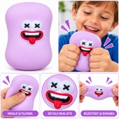 Jucarie senzoriala, Crunchy Soap Squishy, săpun squishy, antistres, 1 buc, mov deschis, 8 cm