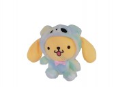  Jucarie de plus, Papusa Kuromi din seria Hello Kitty Sanrio, bleu/galben, 23 cm