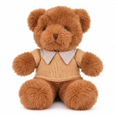 Jucărie de pluș Ursuleț, cu bluziță, maro, 35 cm
