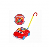 Jucărie interactivă pentru copii Mașinuță cu mâner și rotițe, multicolor, 1 an+