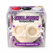 Jucărie Squishy Crunchy, Craniu, model antistres, moale și deformabilă, alb, 4+ ani
