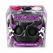Jucărie Squishy Crunchy, Craniu, model antistres, moale și deformabilă, negru, 4+ ani