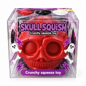 Jucărie Squishy Crunchy, Craniu, model antistres, moale și deformabilă, rosu, 4+ ani