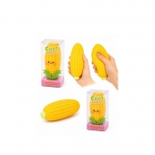 Jucărie Squishy Crunchy în formă de porumb, 8 cm, antistres, galben